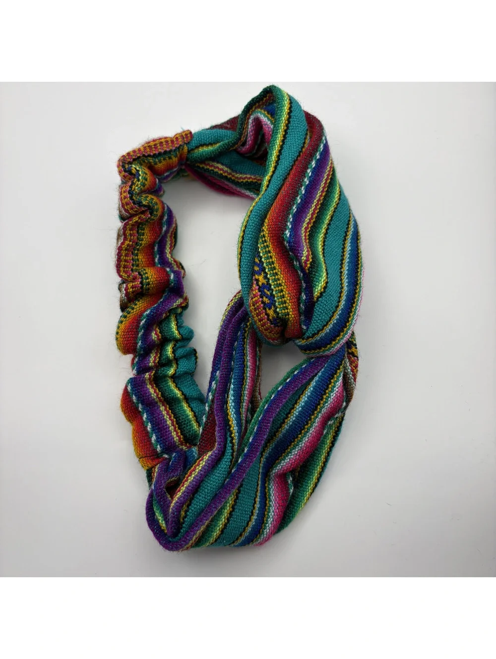 Bohemian Multicolor Stretchy Knit Hair Band / Boho Headband